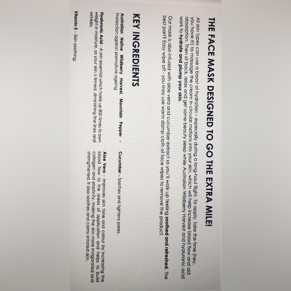 New Flight Mode Skincare High Altitude Hydration Mask sealed in package. 1.69 oz - Picture 9 of 9